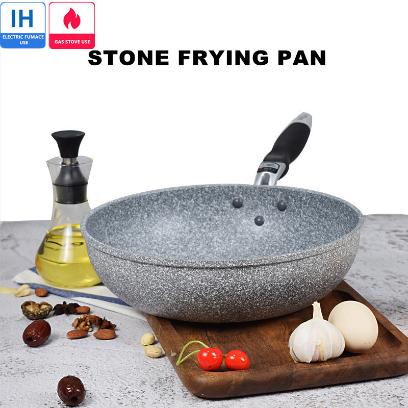 Home Cooking Cookbook - Poêle antiadhésive en pierre Durable, Wok,